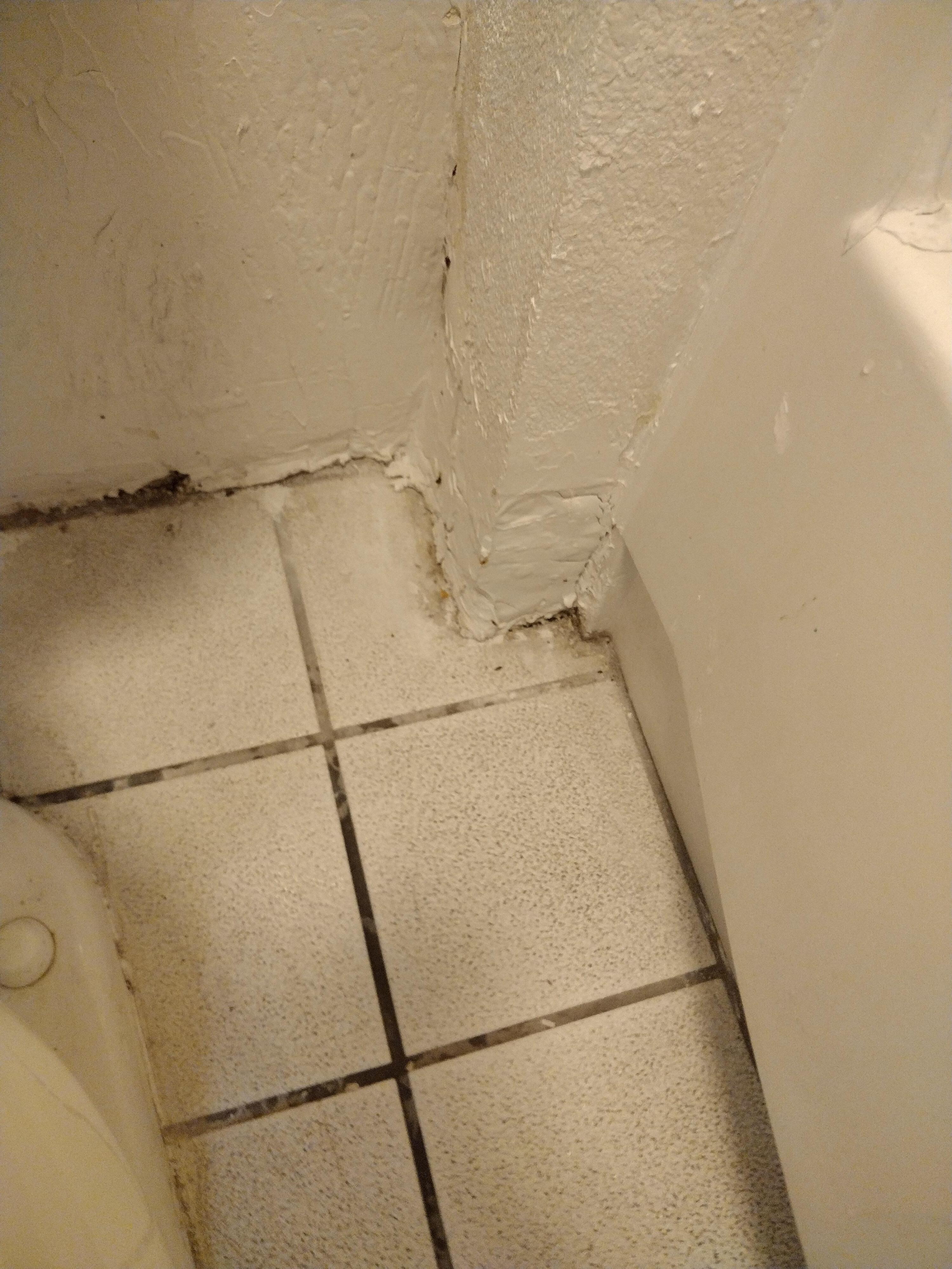 Water damage in restroom