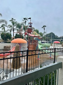 The one good thing about this hotel experience. Thank god for the patio too because our room was so small- we put our stroller and anything else outside.