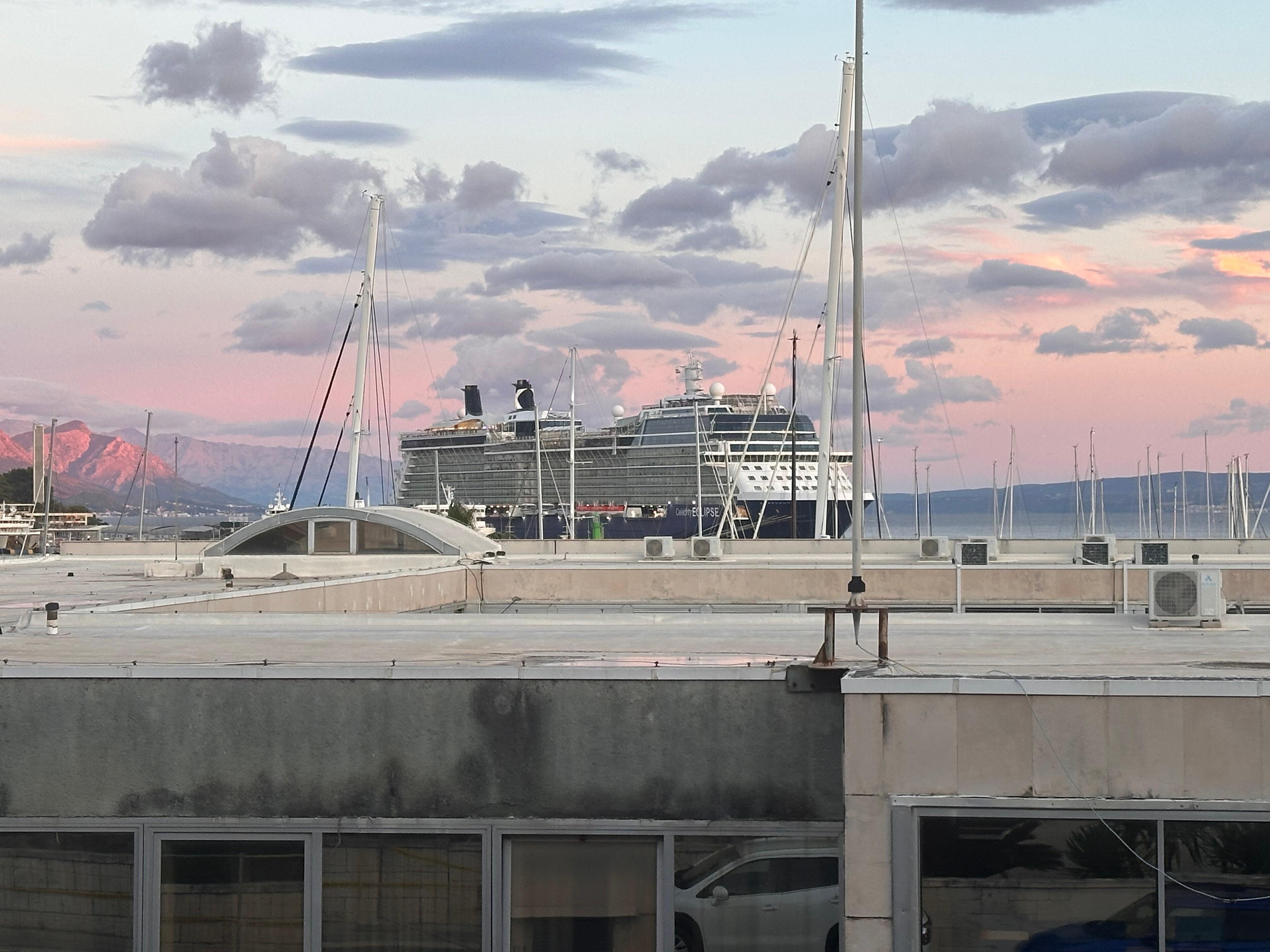 View of cruise ships 