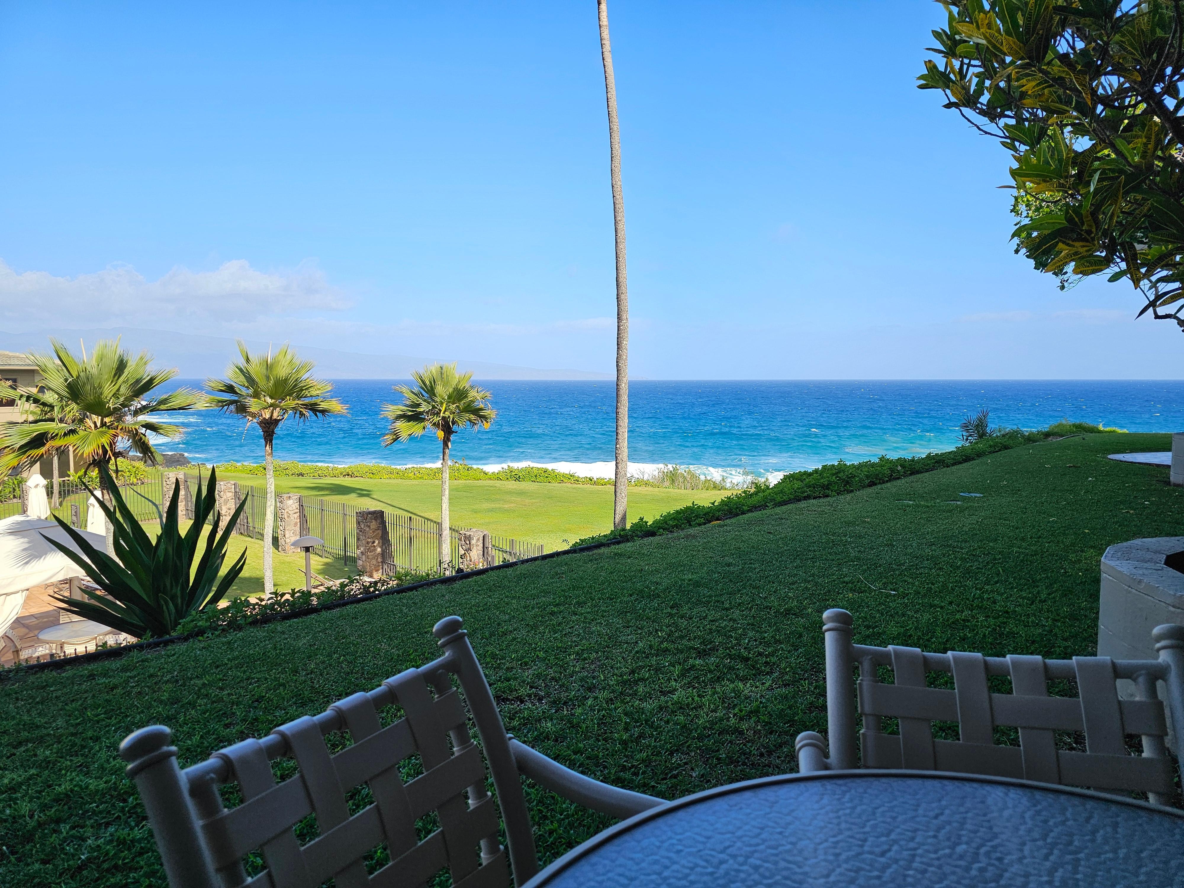 View from the dining table on the lanai
