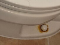 rust on toilets both side