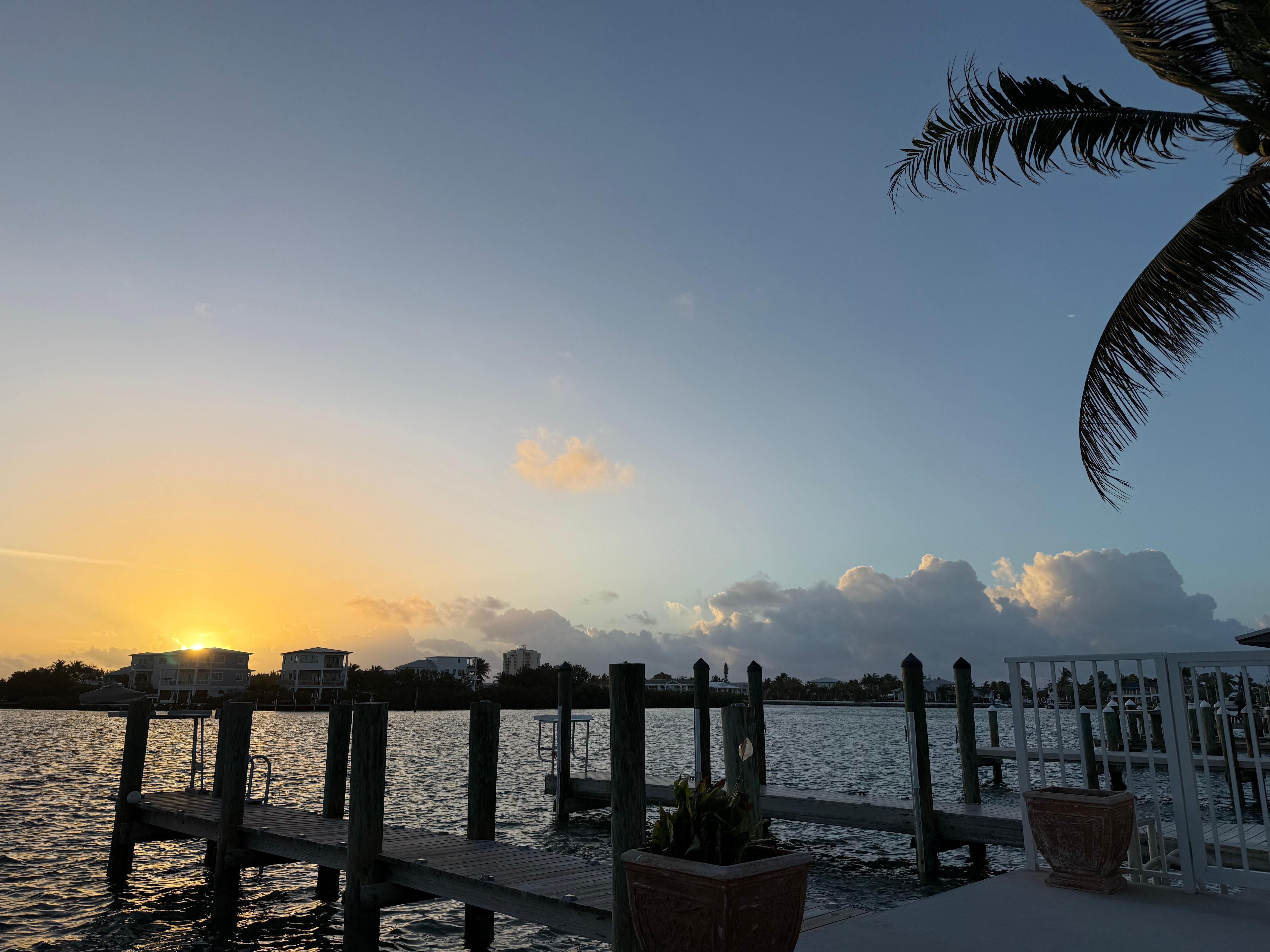 We enjoyed sunrise on the dock!