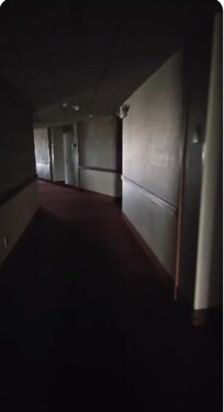 The low lit hallway