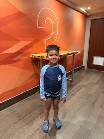 my son loved the pool! he keeps swimming every night.