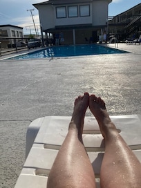 By the pool