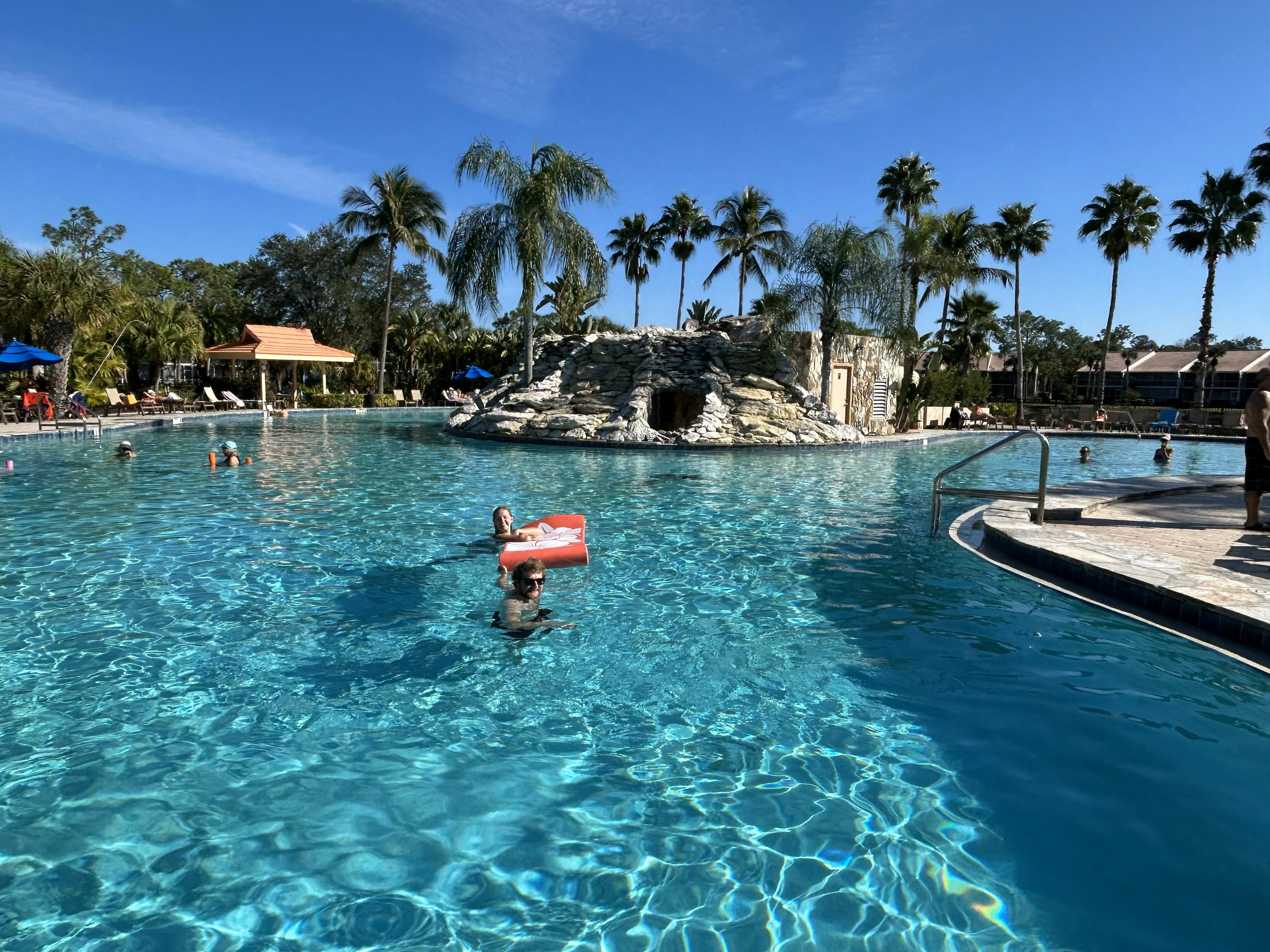 Beautiful heated saline tropical style pool 