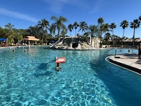 Beautiful heated saline tropical style pool