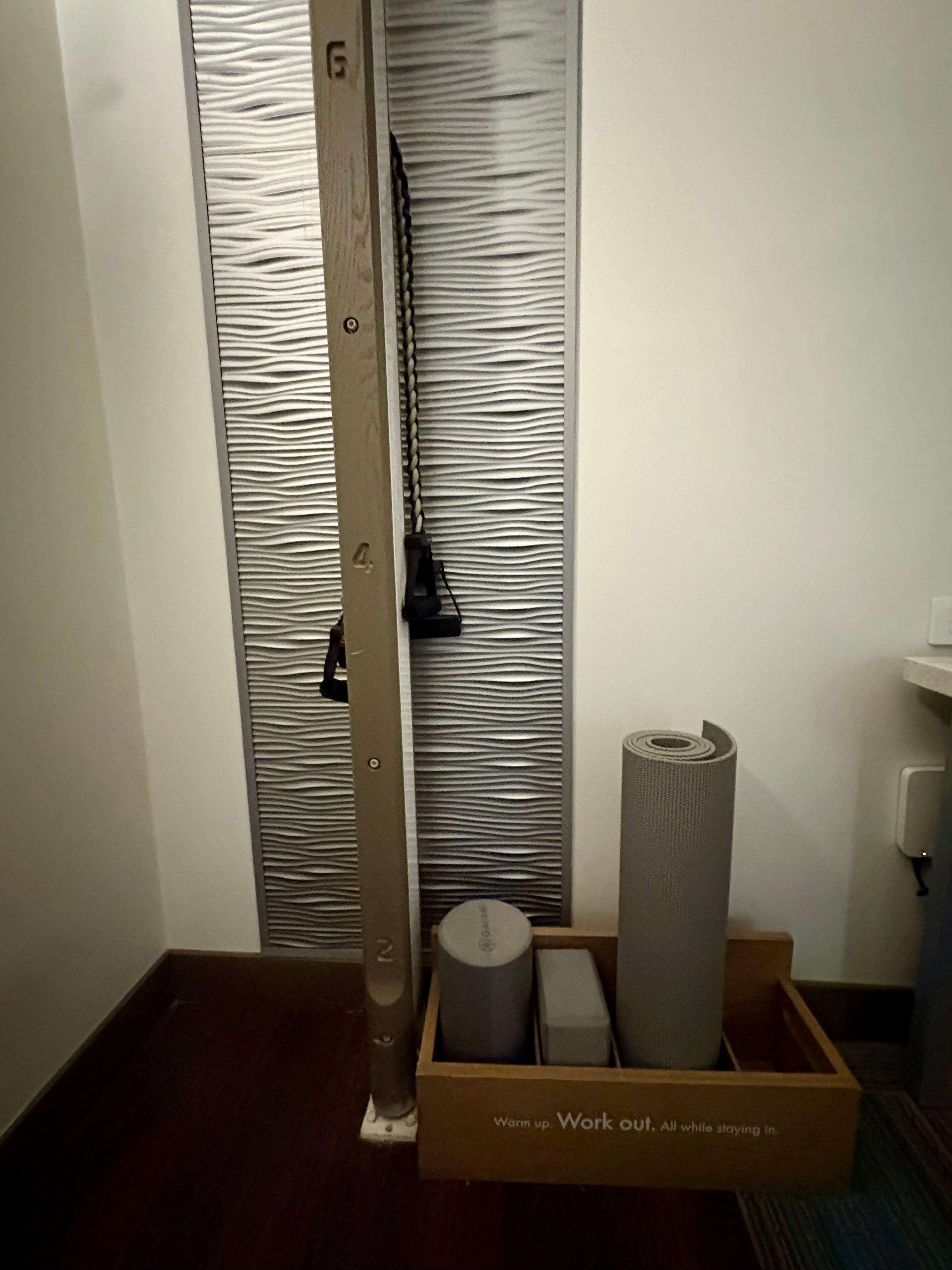 Gym equipment in room