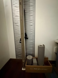 Gym equipment in room