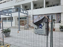 Building work on main entrance