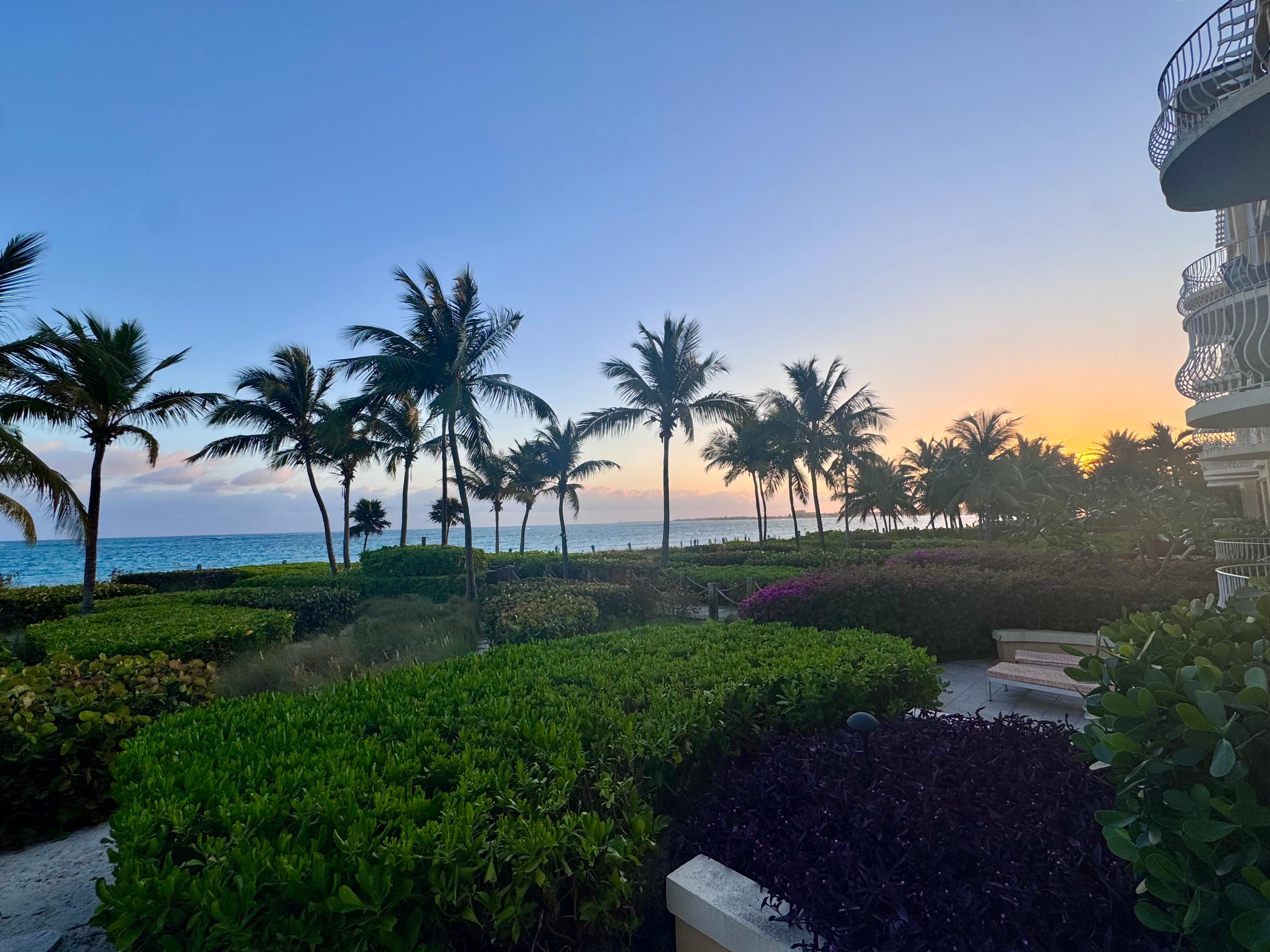 Sunrise view from our ground floor unit. 
