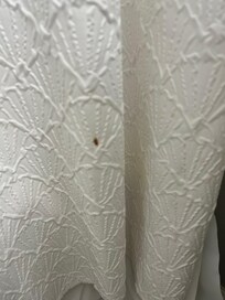 Goo on shower curtain