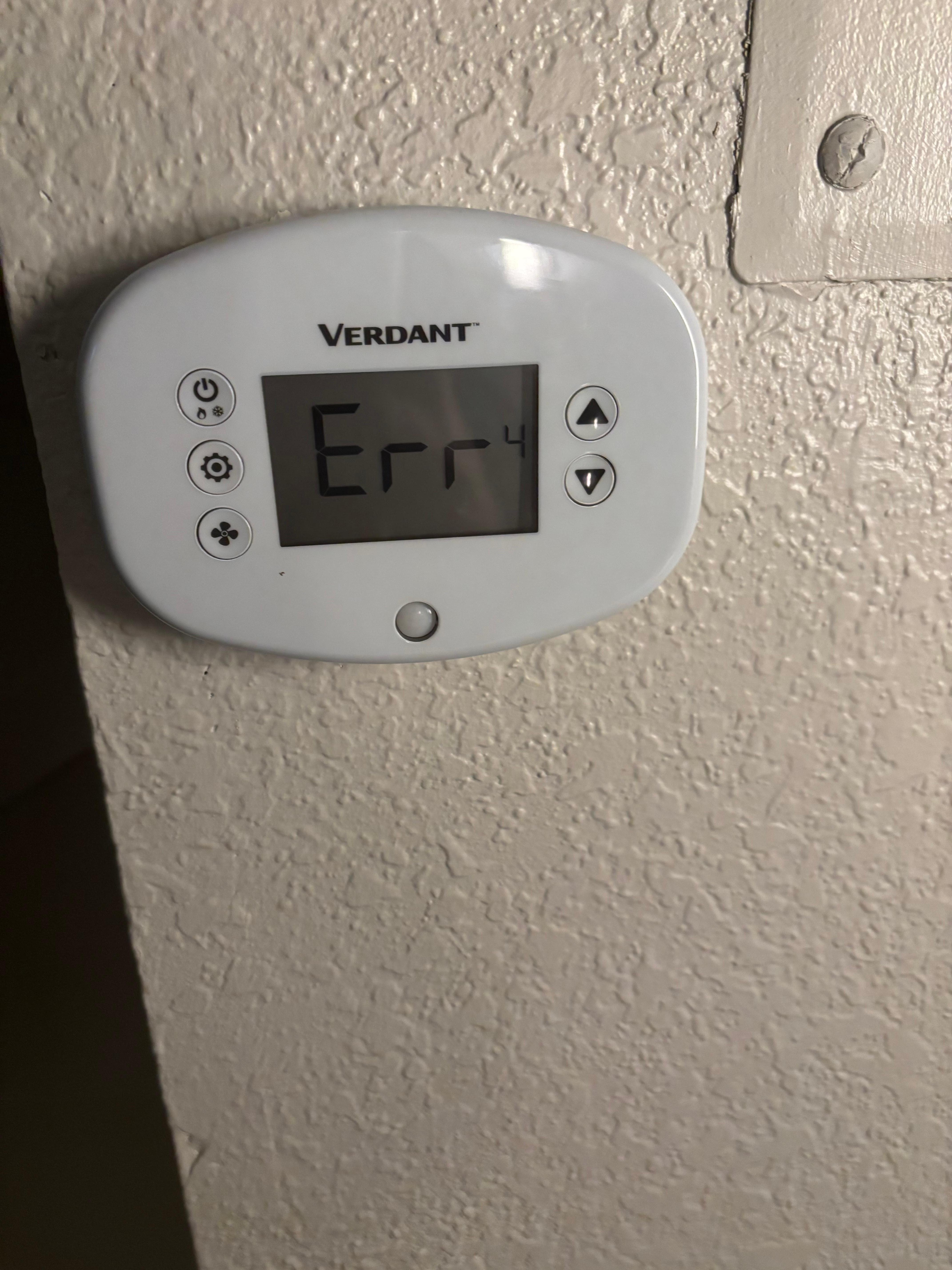 Thermostat after maintenance said it was fixed.