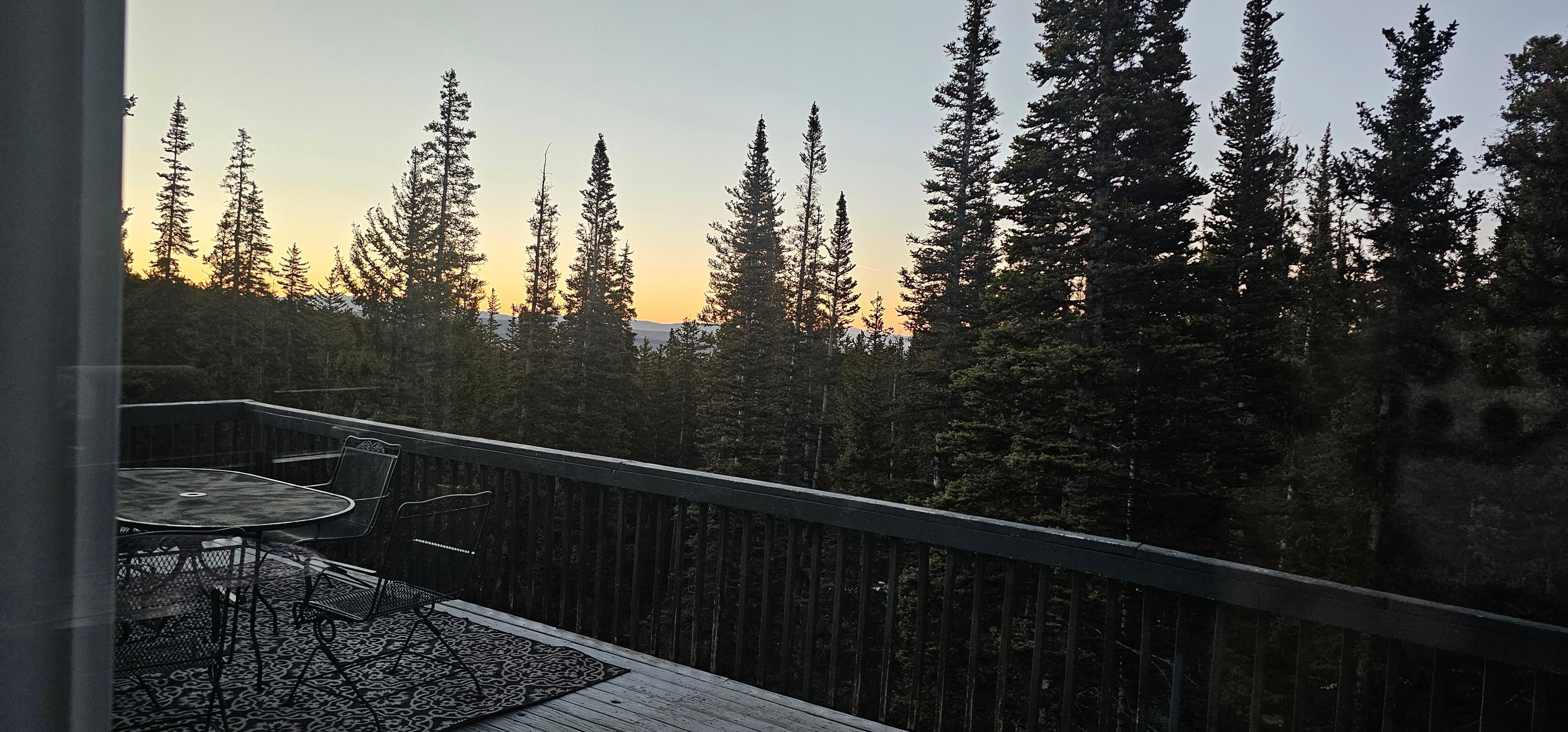 Sunrise from the deck 