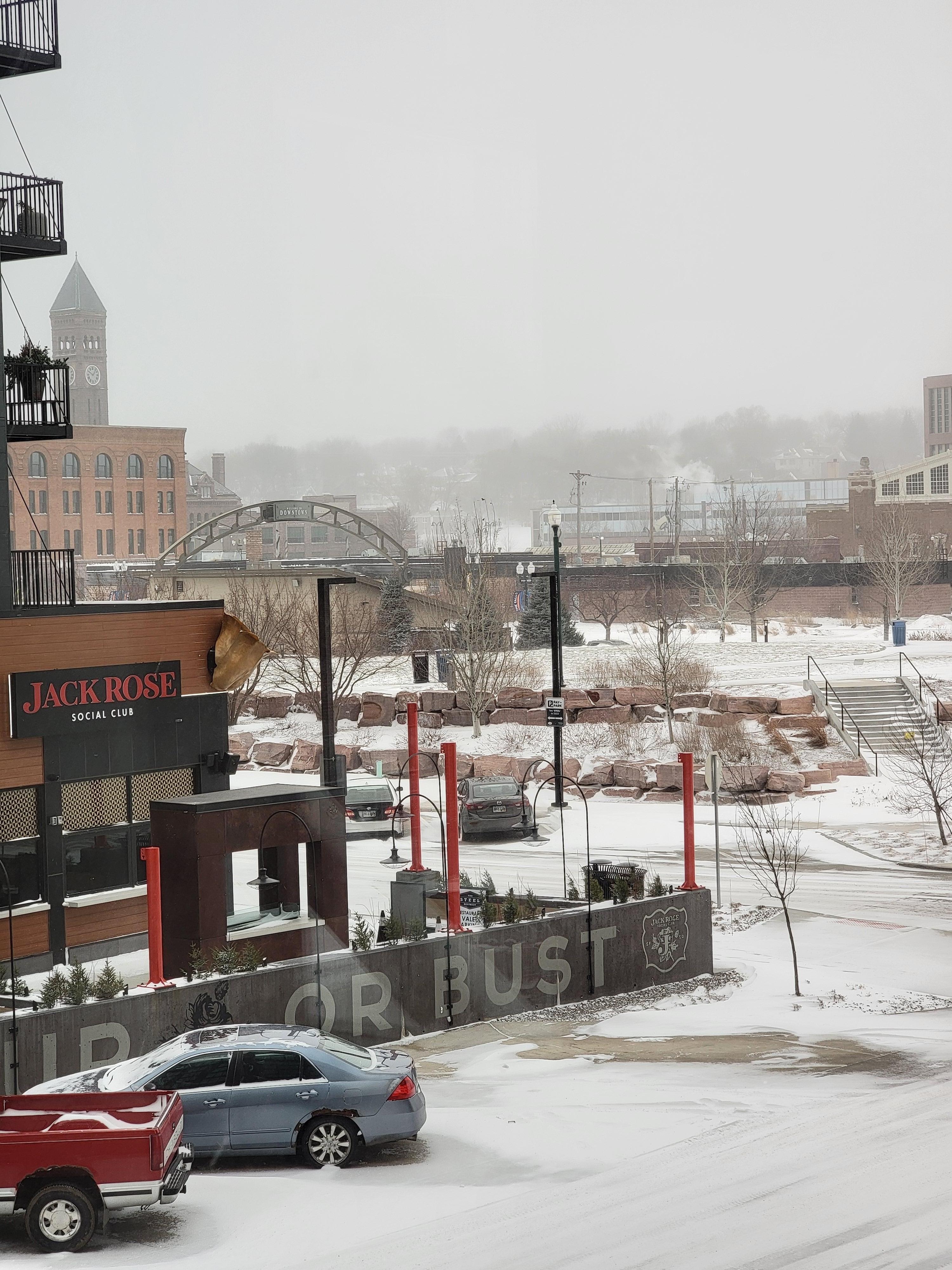 View having coffee in the Skywalk