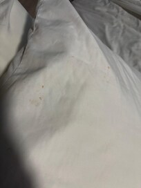 Sheet wasn’t even tucked in…stains