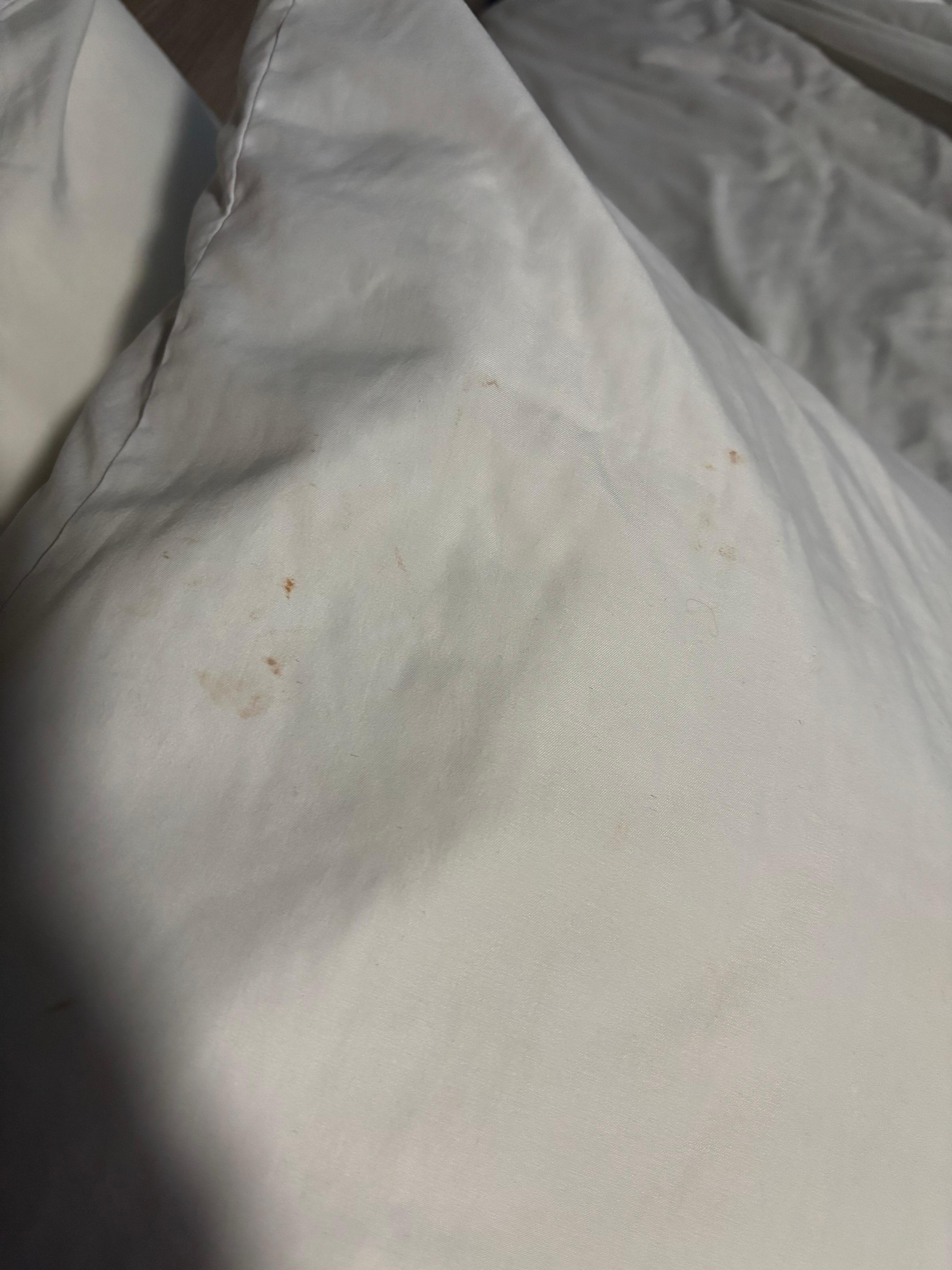 Sheet wasn’t even tucked in…stains