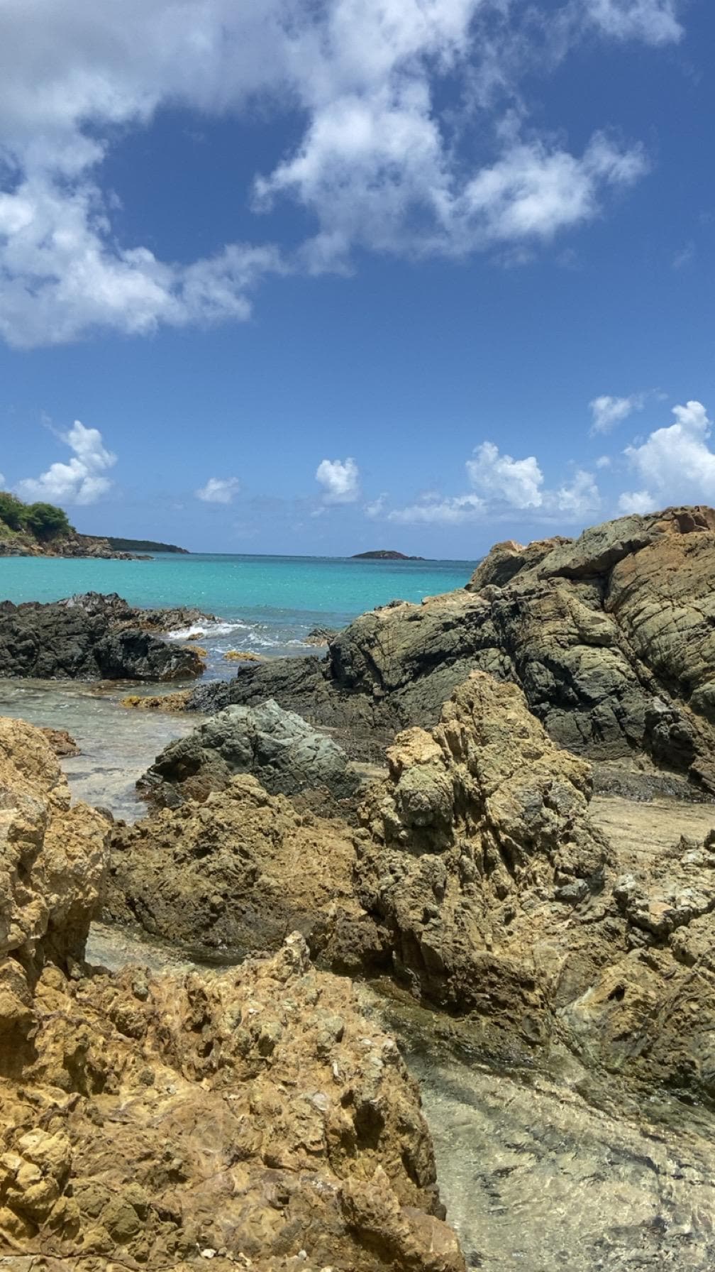 Tidal pools were accessible from the beach.