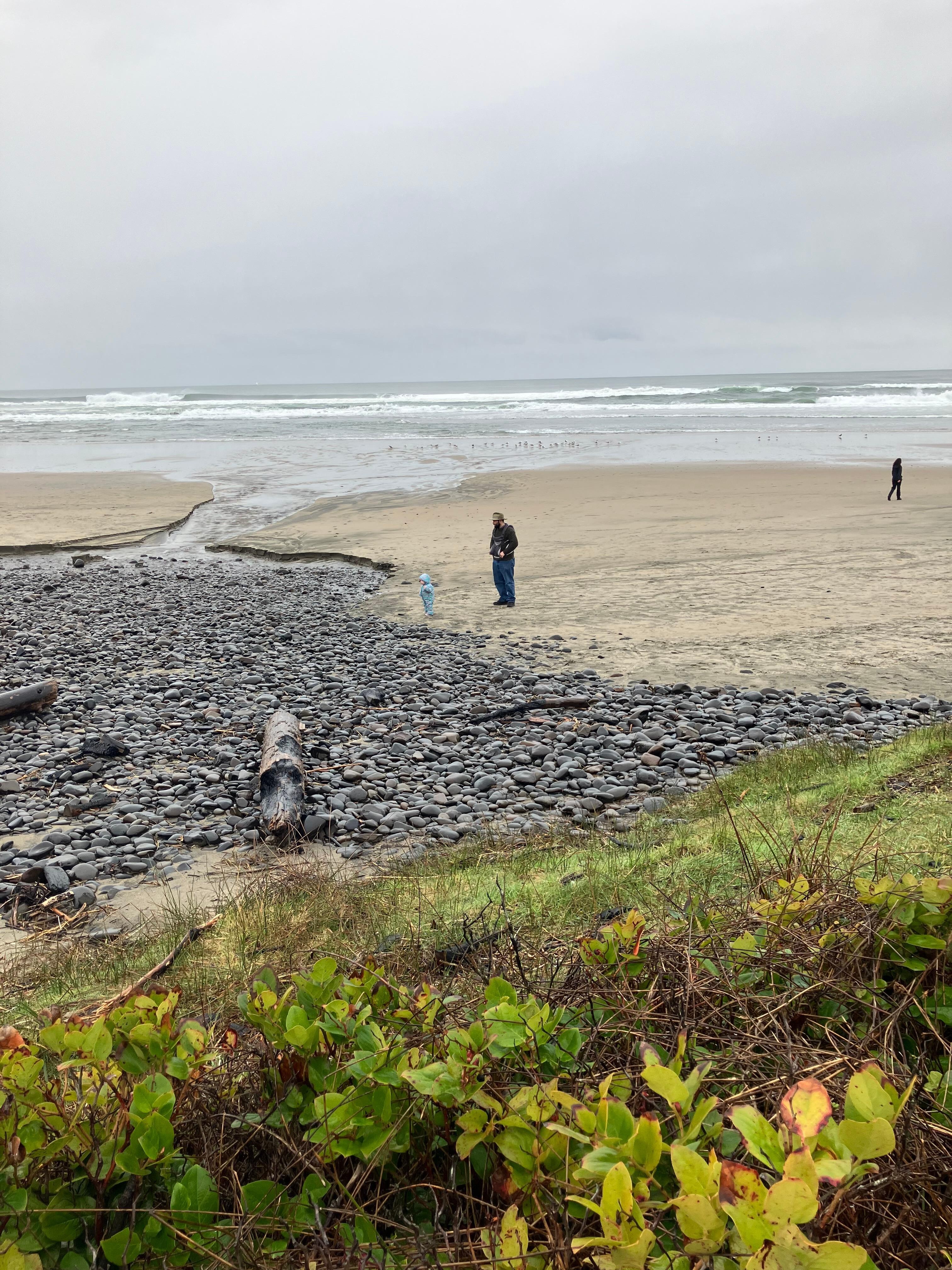The beach right outside the hotel. 