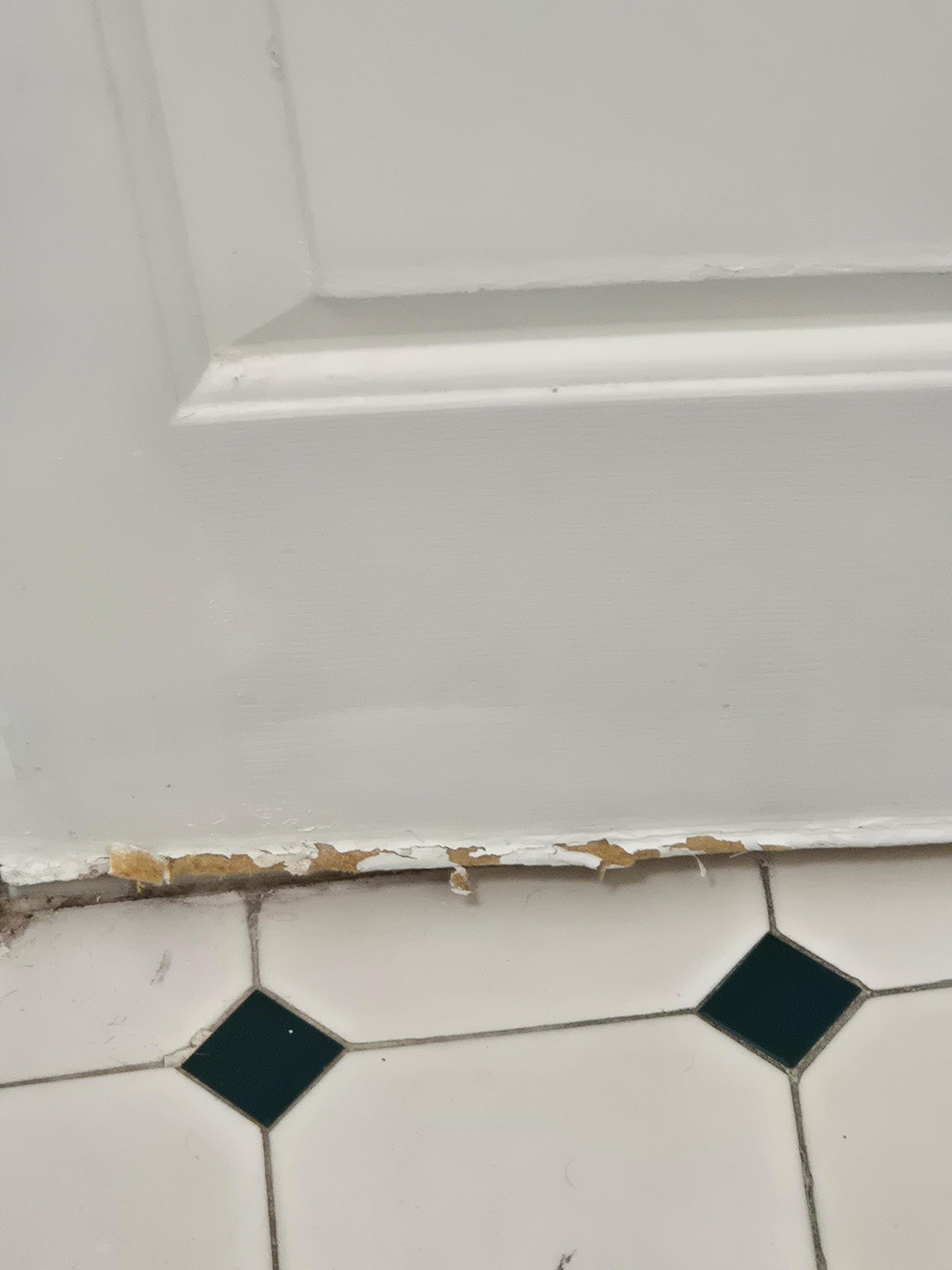 Bathroom door falling apart