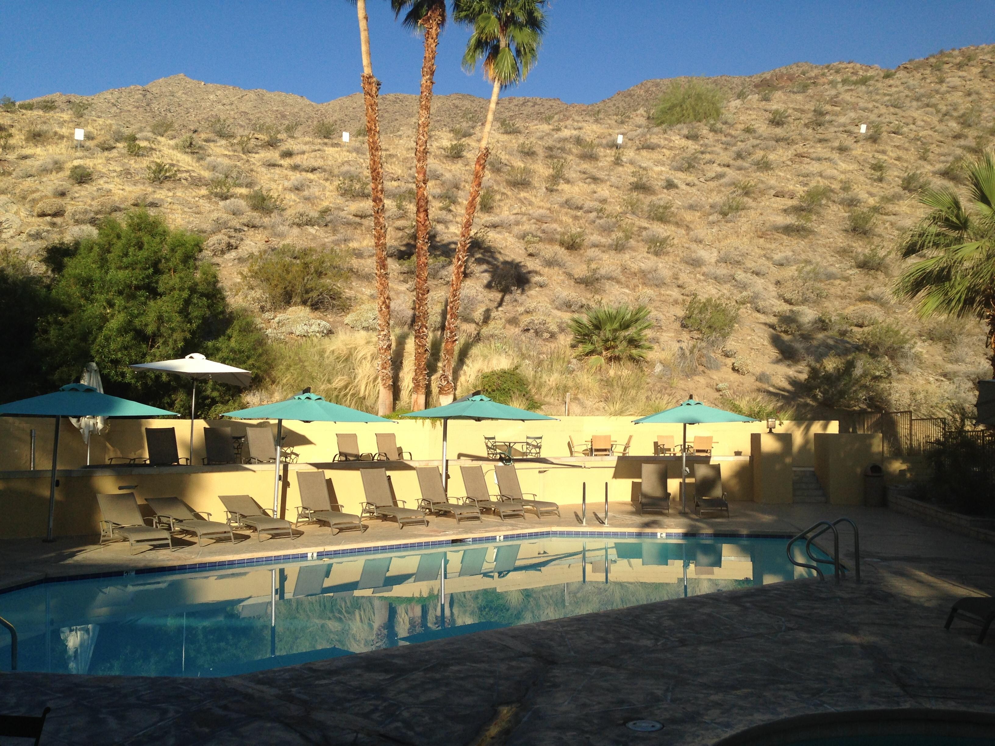 Breakfast by the pool.