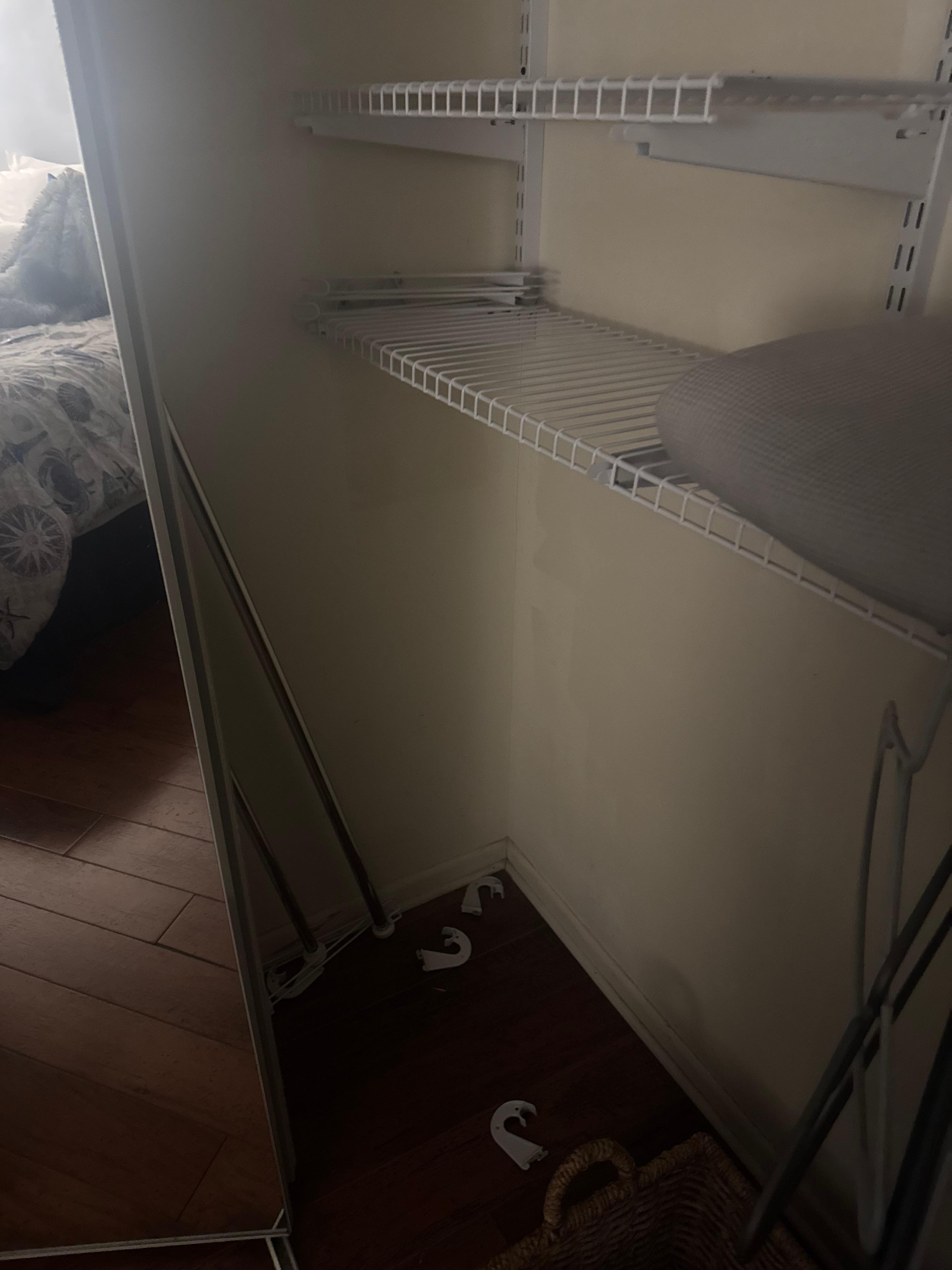 The parts/pieces in the closet 