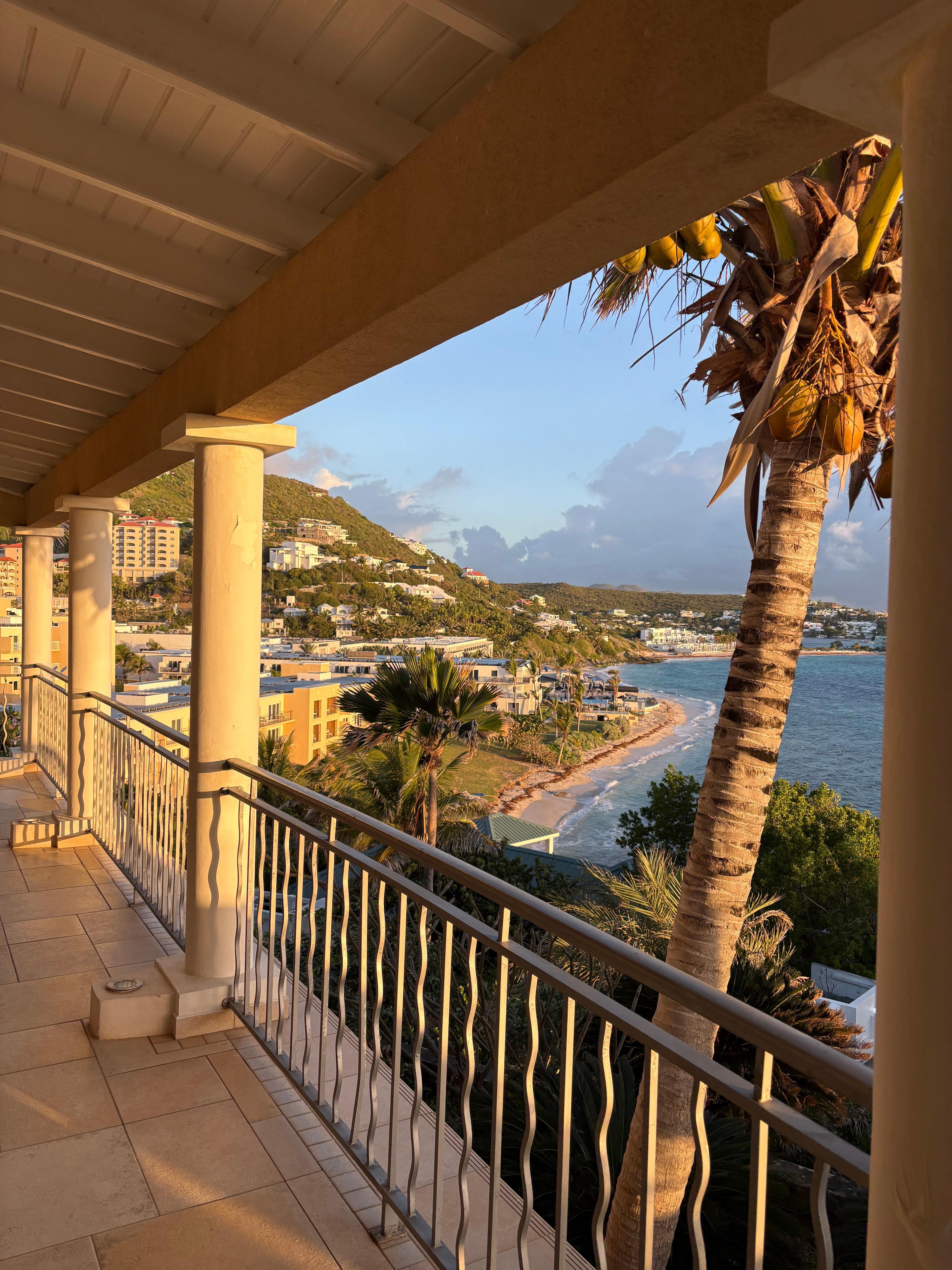 The view from the balcony of Dawn Beach