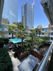 The inner courtyard is a beautiful and cool respite from the outside world.