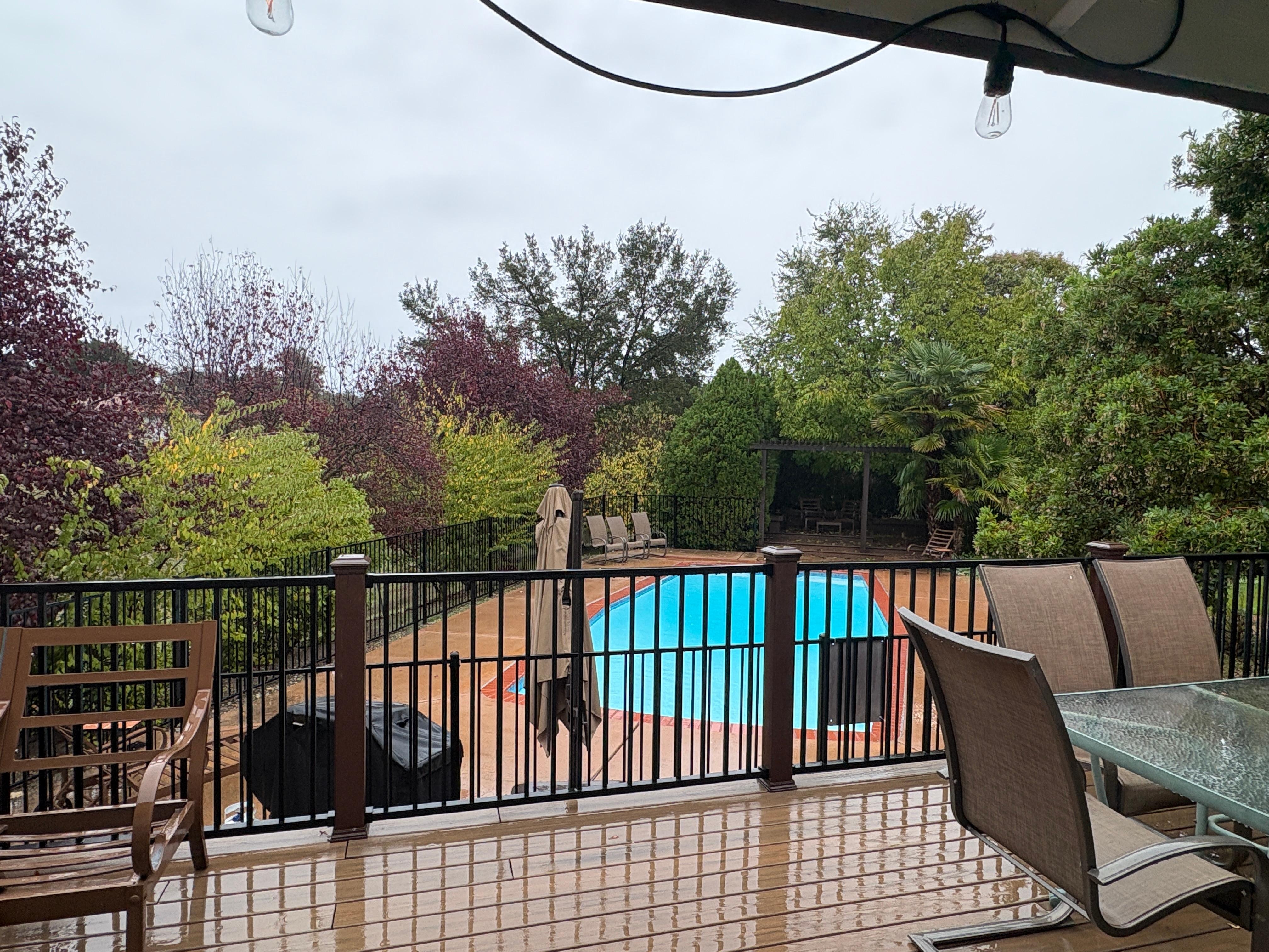 nice deck view even in the rain!