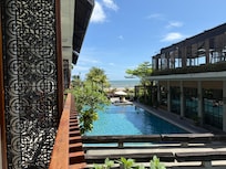 From the balcony. That’s the sea view room.