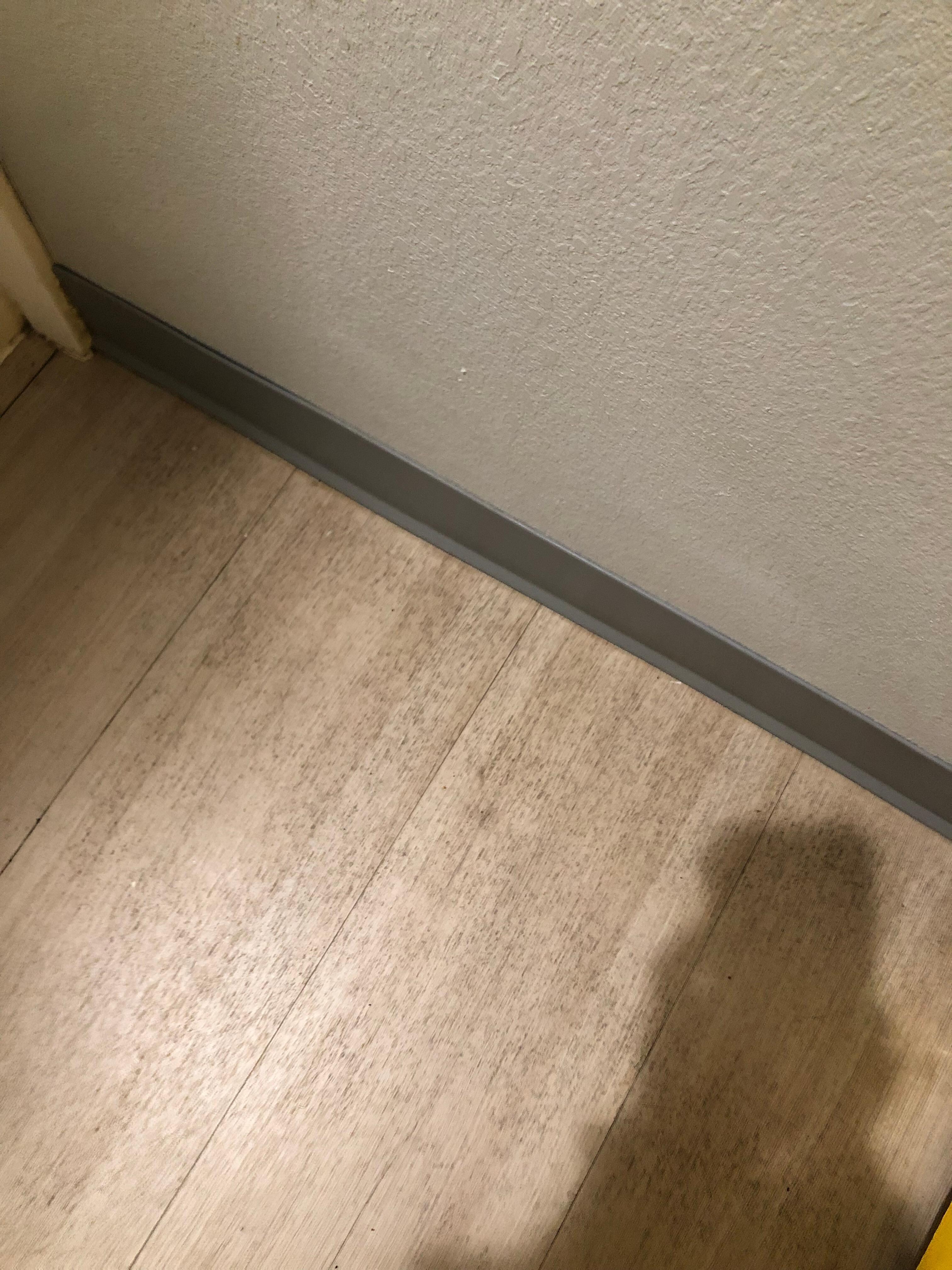 Dirty bathroom floor