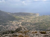 From the top of es Cornador Gran which is above the giant peak (Cornador Petit) above the villa!