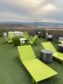 Common area on upper deck for stargazing