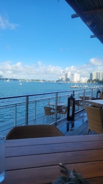 Outdoor seating for breakfast