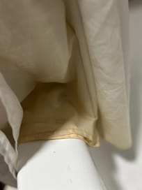 This was the shower curtain. Stained brown and so gross.