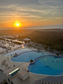 The beautiful sunrise around 6am