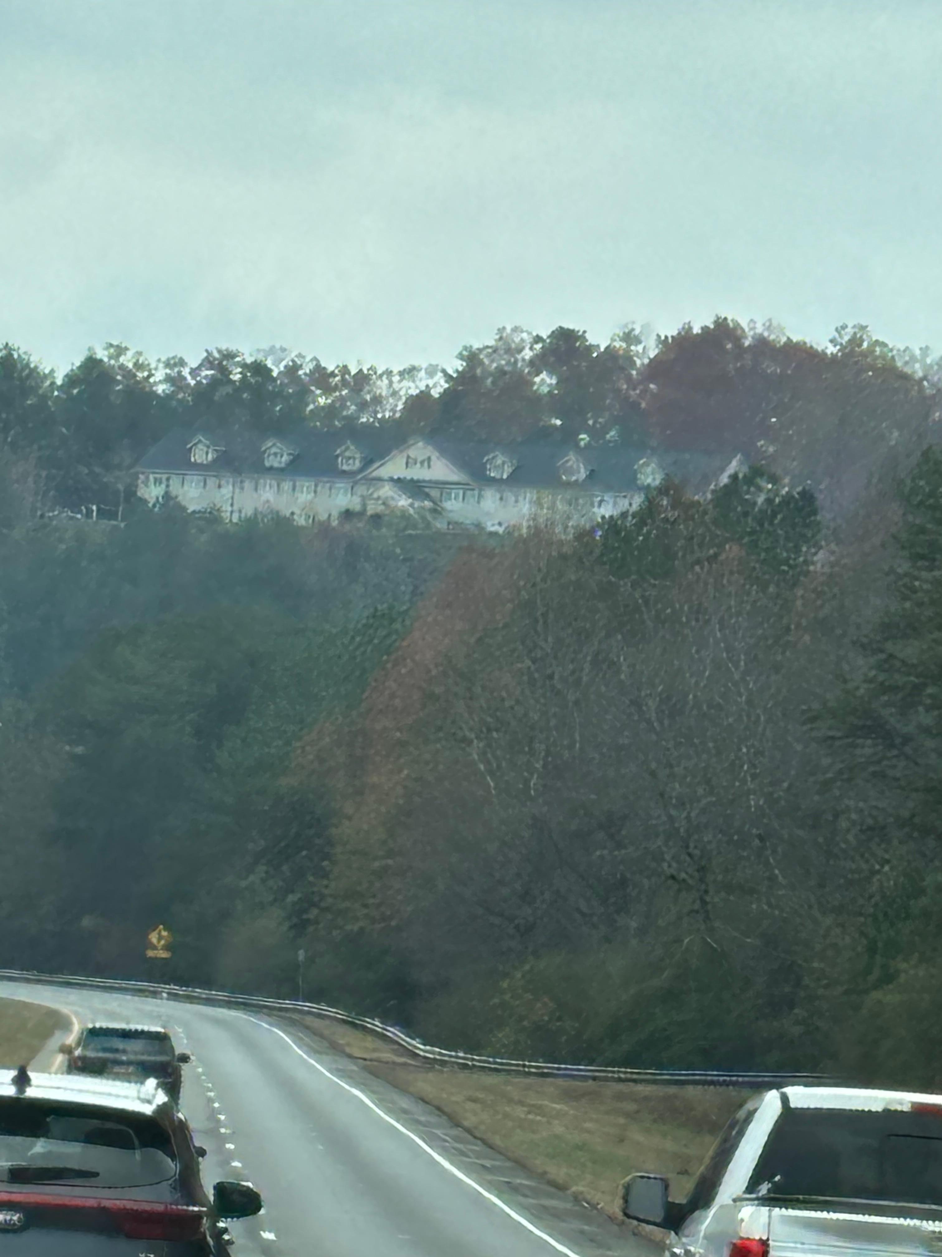 View of hotel from road 