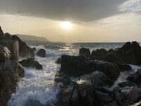 Beautiful sunset in town