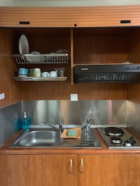 簡易キッチン鍋がない聞けば貸してくれたかも