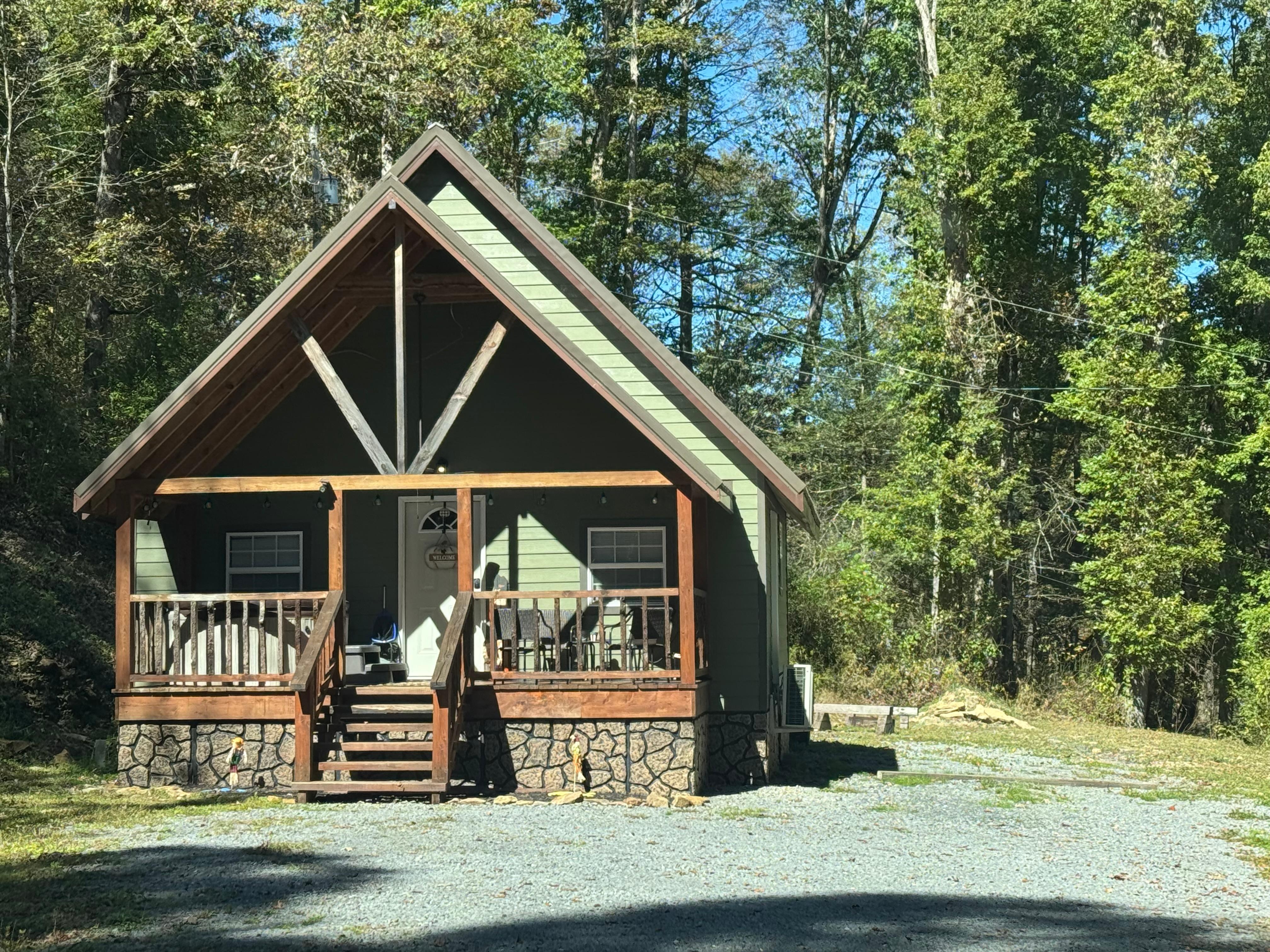 Cabin from parking area