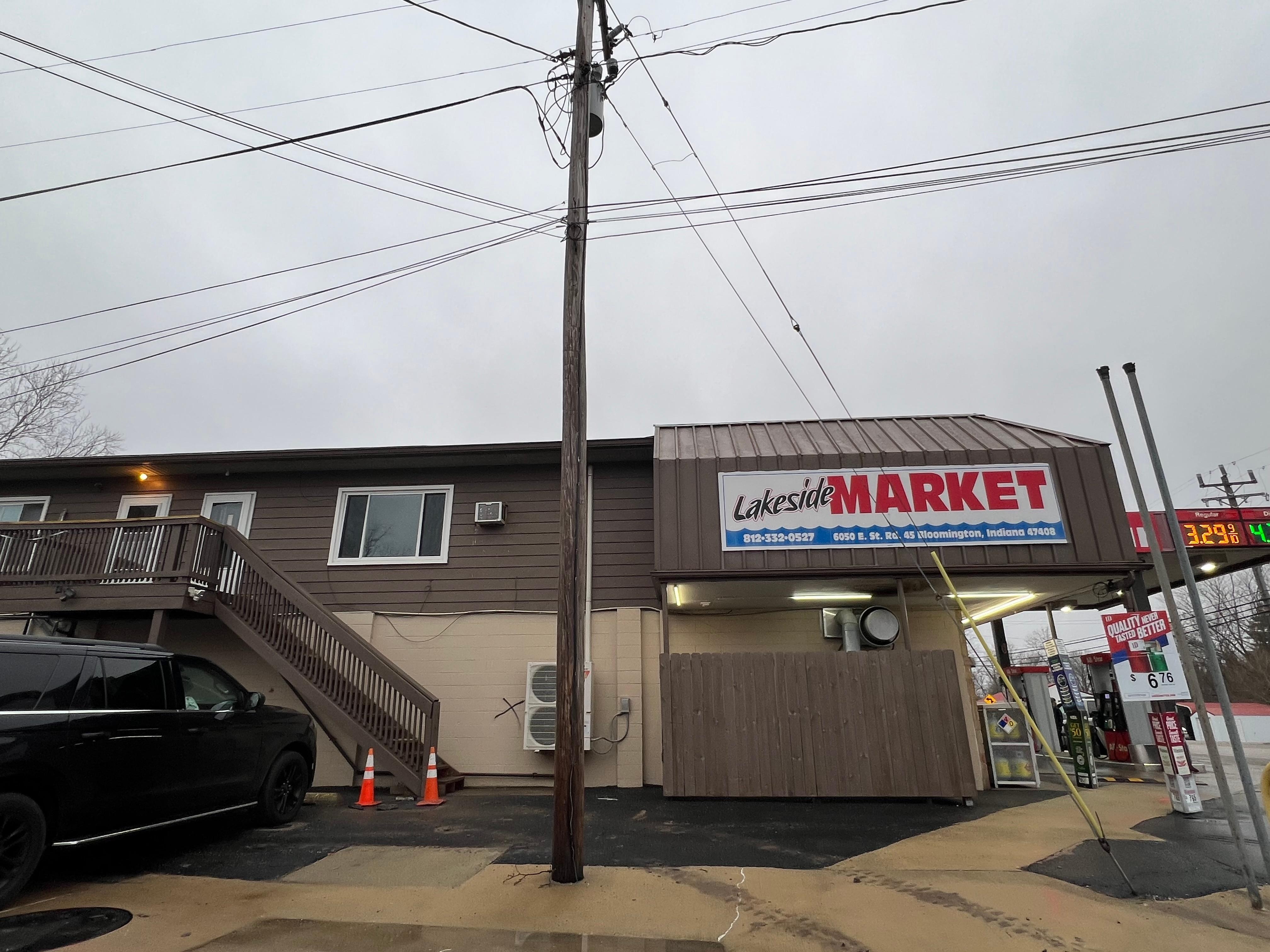 This may not be the quiet and serene place you are thinking of above a gas station.  