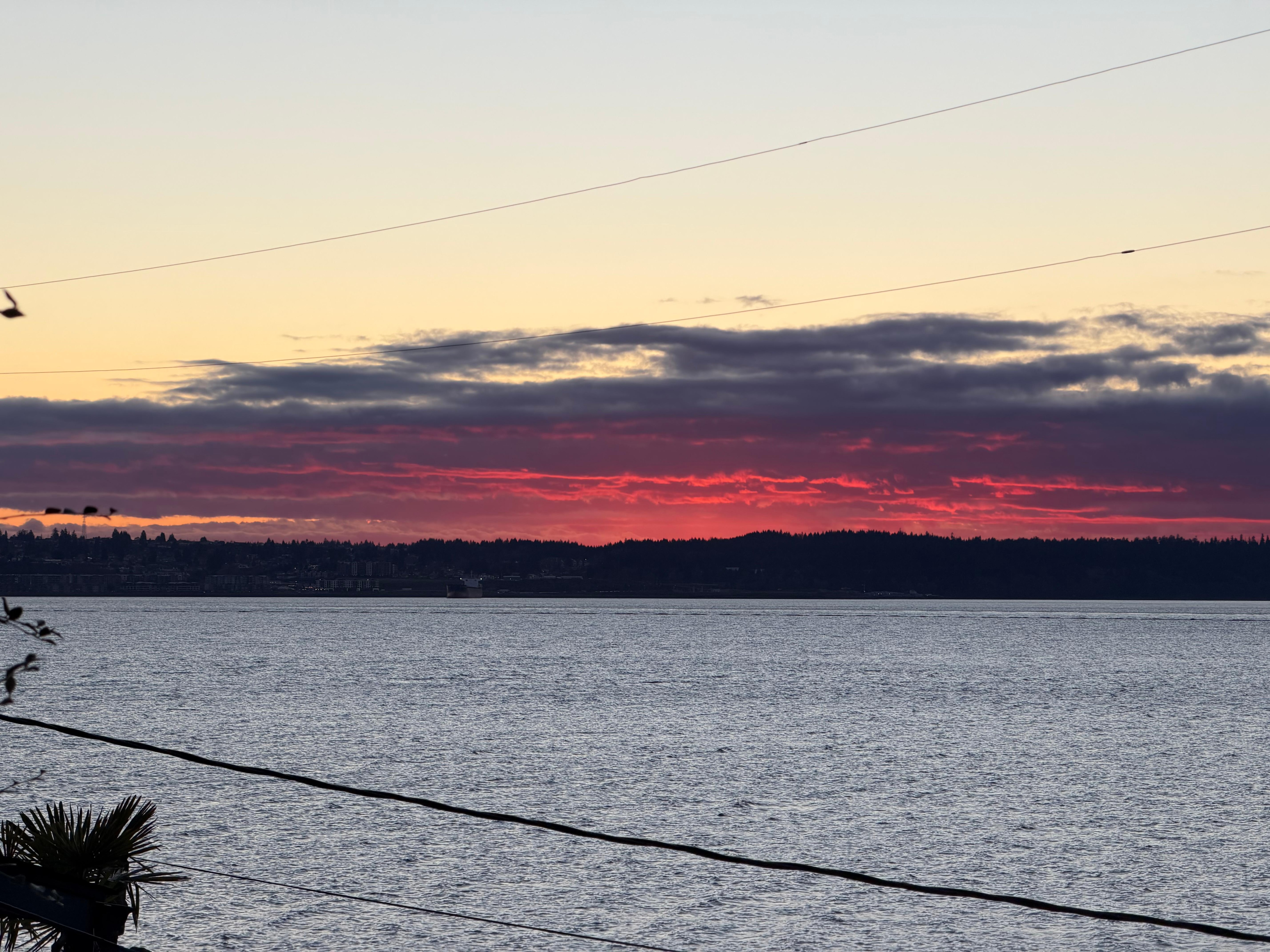 Beautiful sunset from lower deck.  