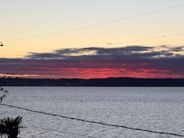 Beautiful sunset from lower deck.