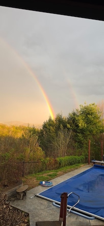 Amazing double rainbow after the rain