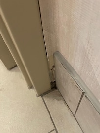 Drywall/tile work in the bathroom