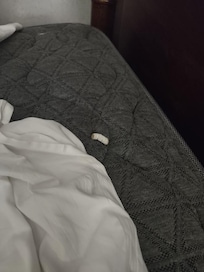 double gross, under the fitted sheet. it popped off when we tried to sit against the head board to watch a movie ( we slept on these sheets for 3 nights yall)