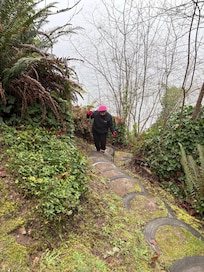 Walking trail to the private beach
