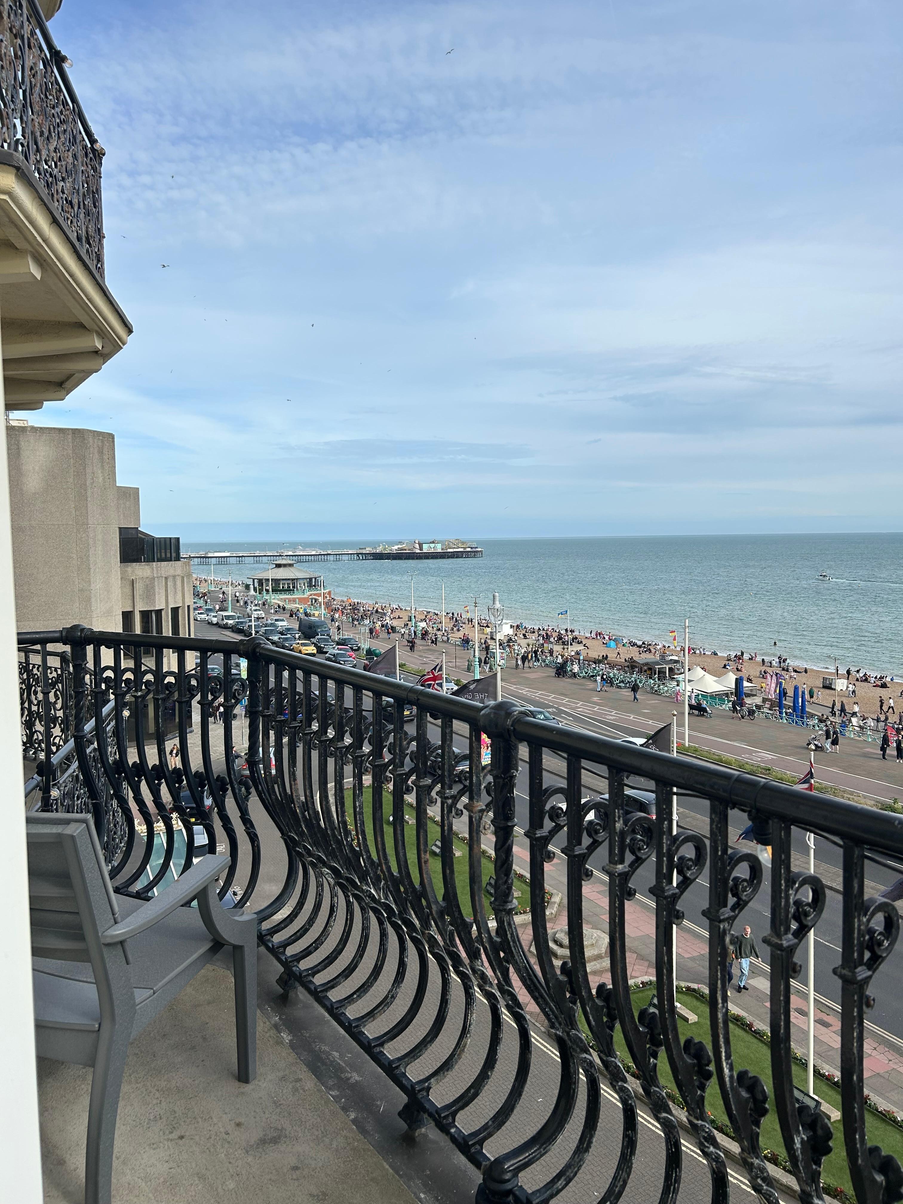 Our view of Brighton beach. A delight.