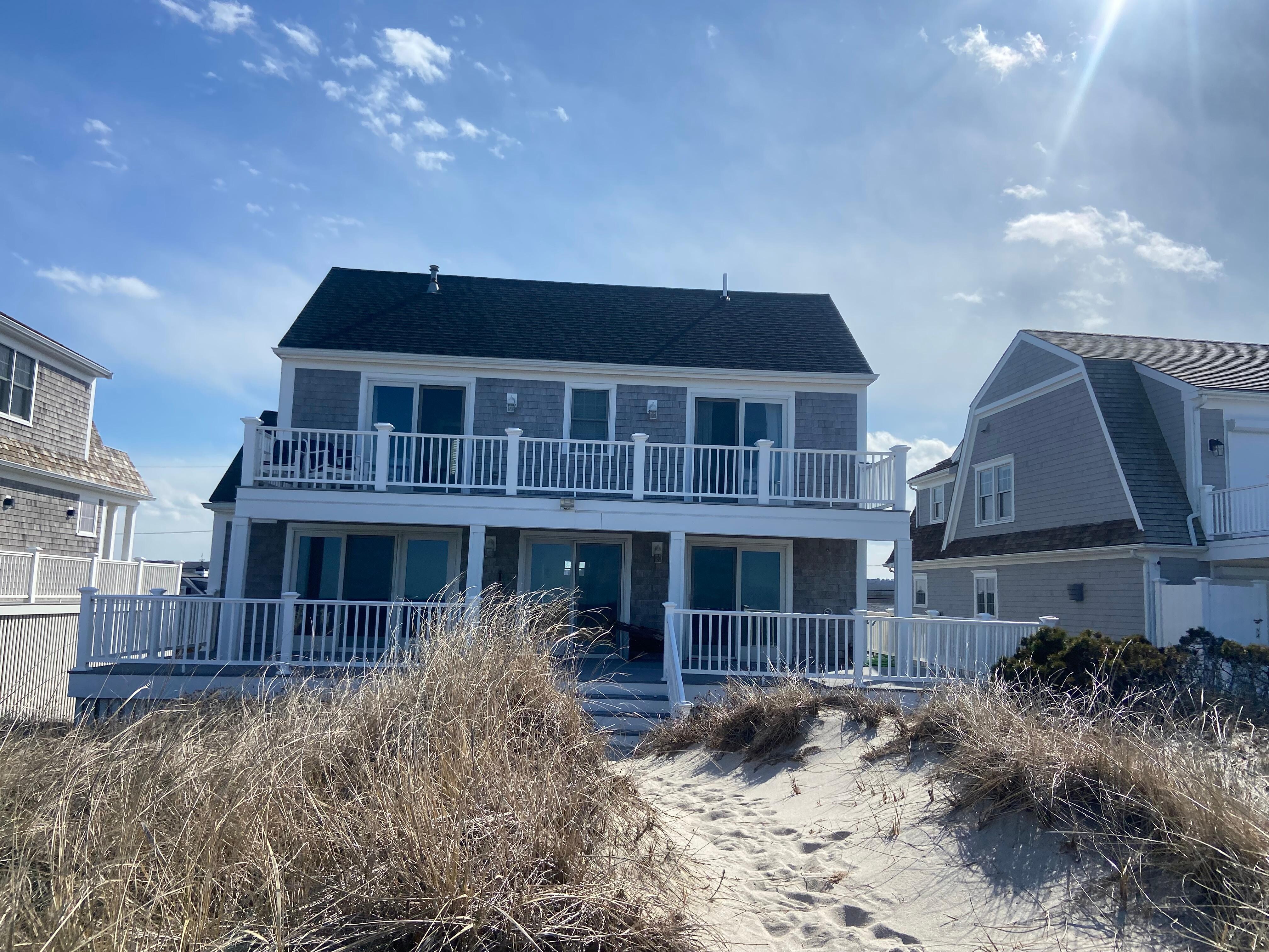 View from the beach. Looking at house.