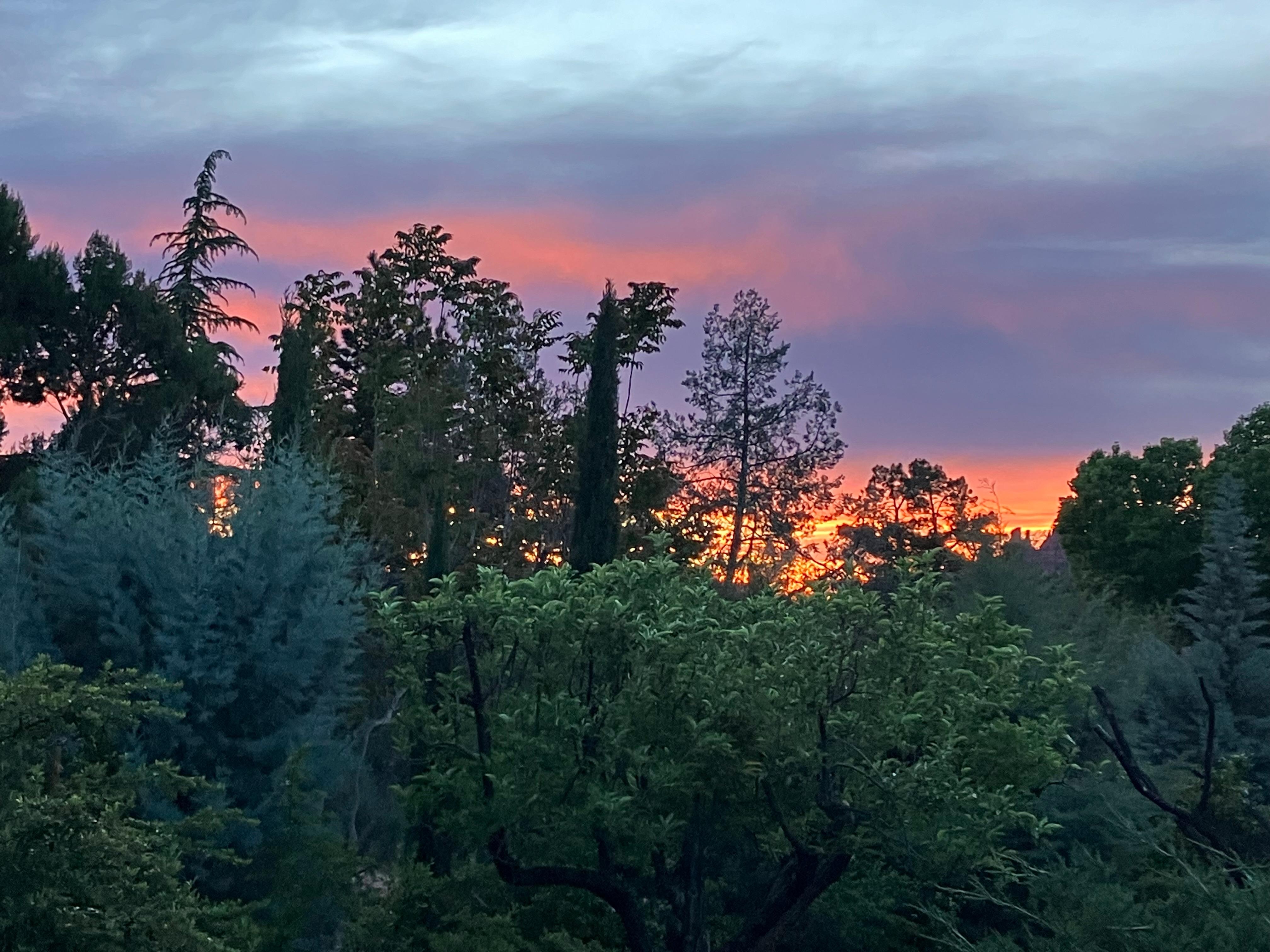 Sunset from the front porch 